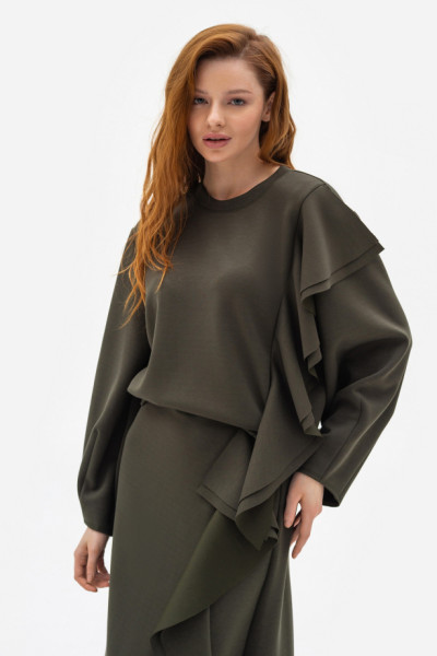 Трикотажний світшот з воланами Рінель 02