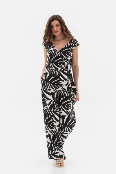 Комбінезон із льону чорного кольору Ронін 1