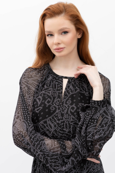 Шифонова сукня міді чорного кольору Дорота