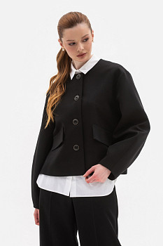 Жакет з об'ємними рукавами чорного  кольору Таріна 2