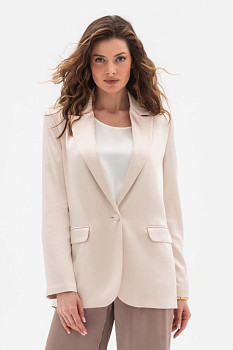 Однобортний жакет oversize бежевого кольору Ясена 02