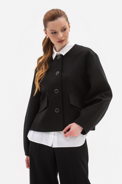 Жакет з об'ємними рукавами чорного  кольору Таріна 2