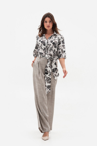 Блуза з пишними рукавами до ліктя Міара