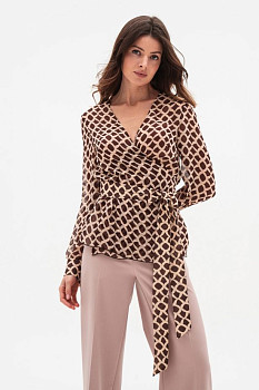 Шифонова блуза коричневого кольору Тарія