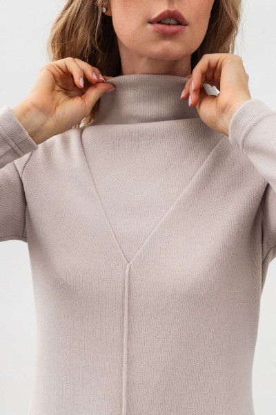 Бежева трикотажна сукня довжини міні Ліам 01 Бежева трикотажна сукня довжини міні Ліам 01