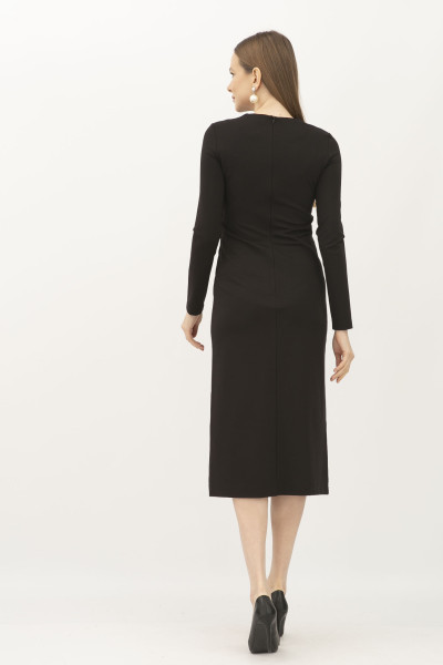 Чорна трикотажна сукня довжини міді Дарен 02 Чорна трикотажна сукня довжини міді Дарен 02
