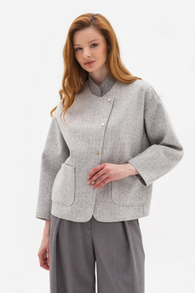 Жакет вільного крою сірого кольору Меліка