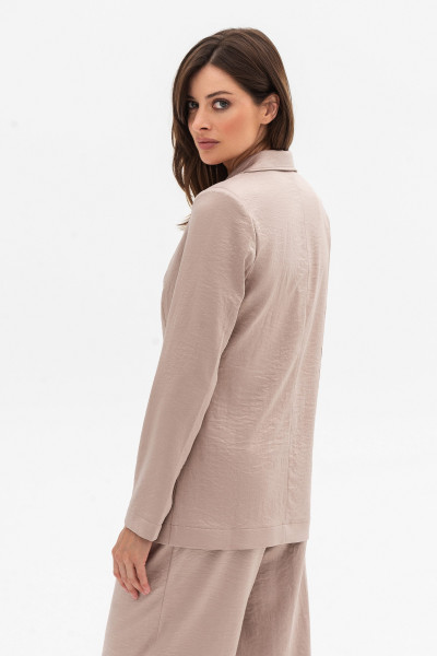 Однобортний шовковий жакет бежевого кольору Віград 32