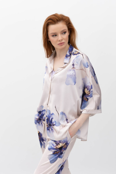 Жіноча шовкова блуза вільного крою Тресор 02