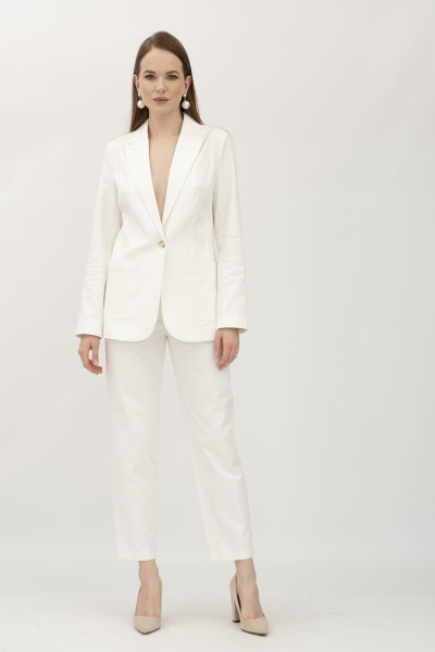 Молочні брюки з бавовни молочного кольору Віград 1