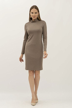 Сукня трикотажна прямого силуету коричнева Арден 02 Сукня трикотажна прямого силуету коричнева Арден 02
