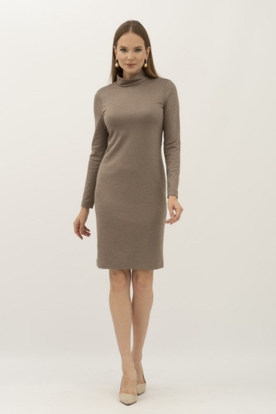 Сукня трикотажна прямого силуету коричнева Арден 02 Сукня трикотажна прямого силуету коричнева Арден 02