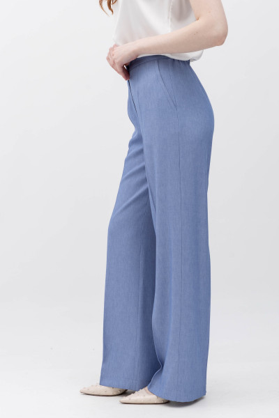 Брюки з костюмної тканини блакитного кольору Феліна 1