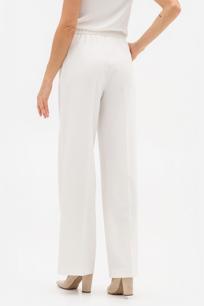 Білі брюки палаццо з костюмної тканини Мелада