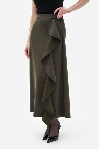 Трикотажна спідниця максі силуету трапеція Рінель 02