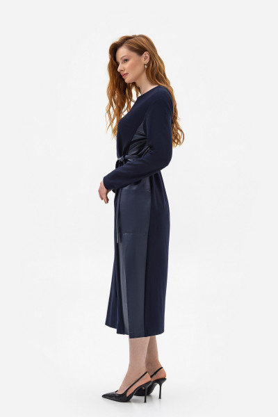 Трикотажна сукня довжини міді синього кольору Молоне