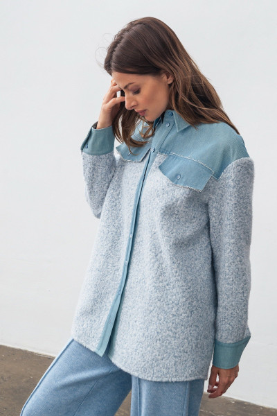 Бомбер-сорочка блакитного кольору Нілла