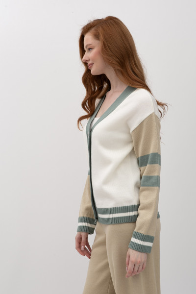 Кардиган трикотажний  молочного кольору 25227000