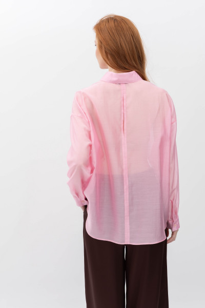 жіноча сорочка вільного силуету рожевого кольору Балі 01