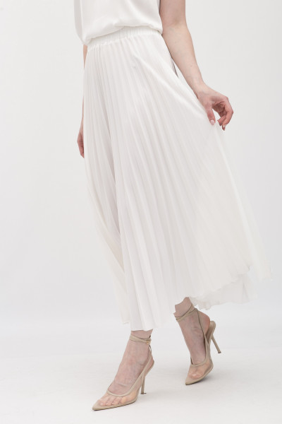 Шифонова спідниця гофре молочного кольору Теріл 011