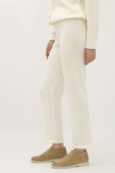 Штани молочні з вовною вільного крою 23218101