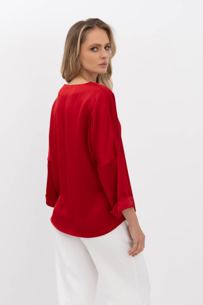 Жіноча шовкова блуза червоного кольору Нісса 103