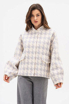 Демісезонна куртка - бомбер  з довгими об'ємними рукавами Літіка