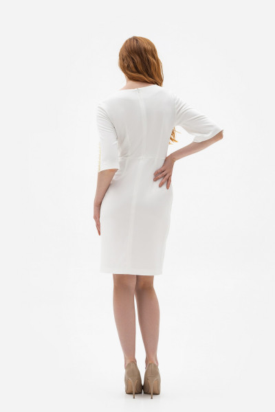 Молочна сукня міні з костюмної тканини Кіліан Молочна сукня міні з костюмної тканини Кіліан