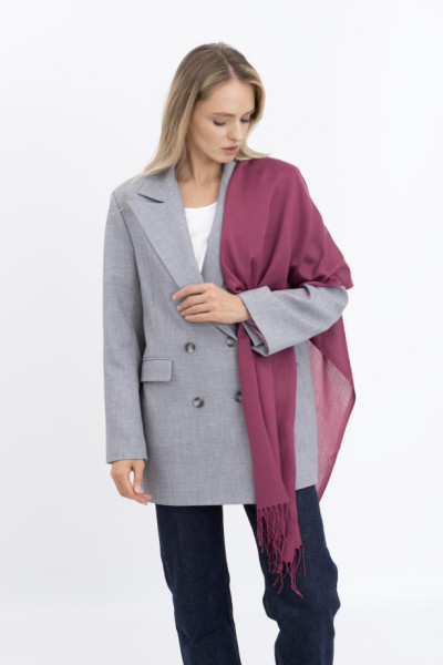 Палантин-шарф бордового кольору Шарф\ 2025