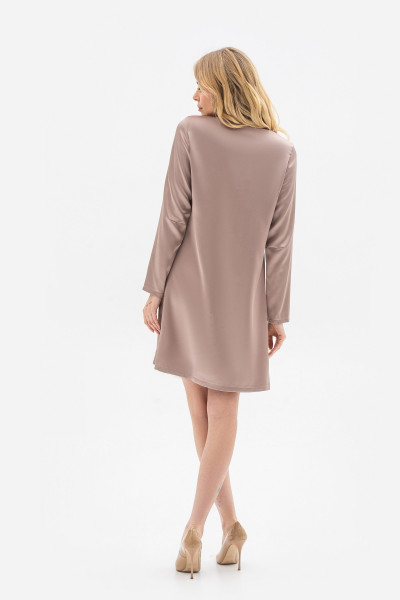 Бежева жіноча сукня міні з сатину в білизняному стилі Лелі 02 Бежева жіноча сукня міні з сатину в білизняному стилі Лелі 02