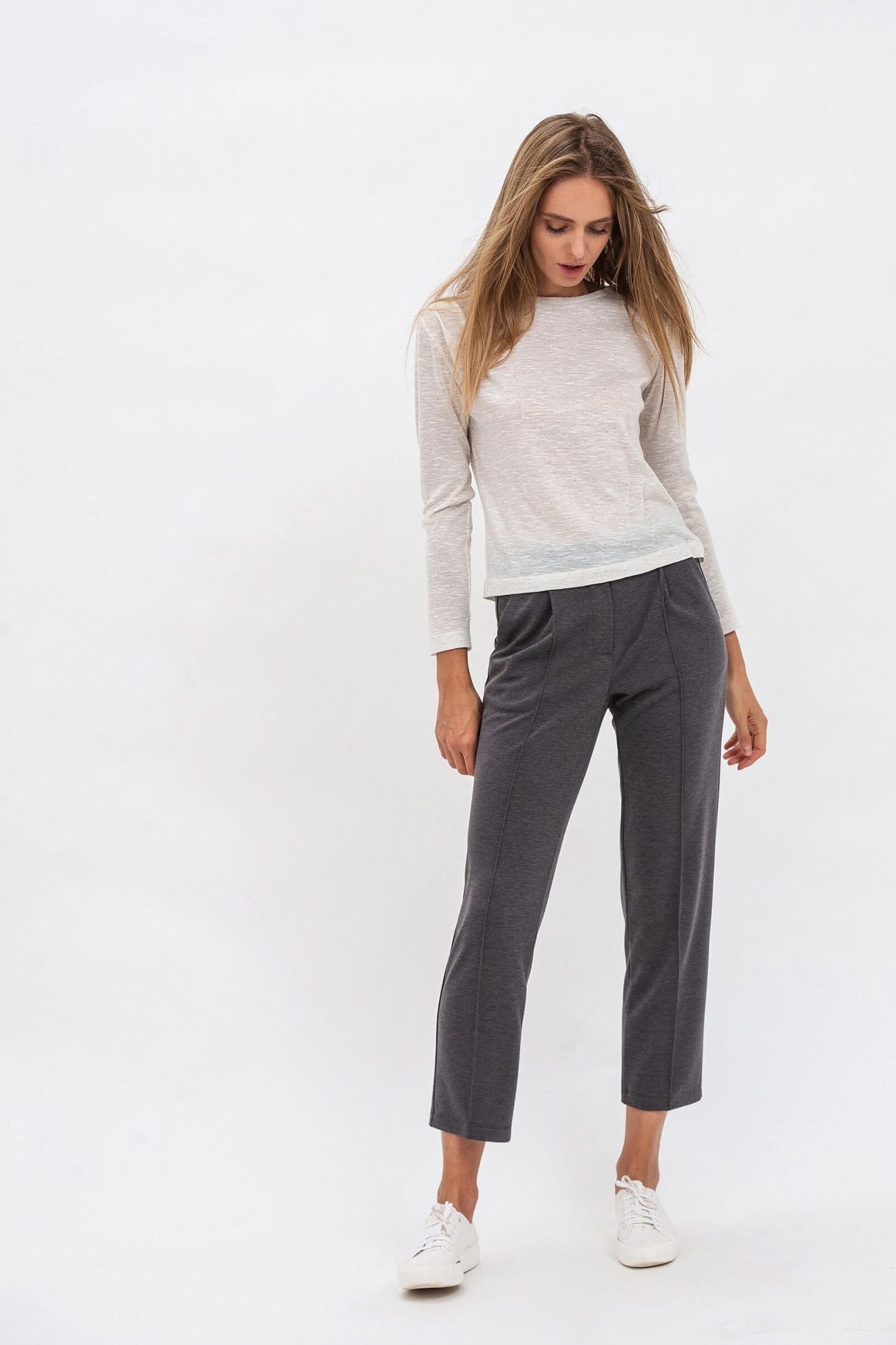 Жіночі класичні штани із трикотажу зі стрілками Гіада