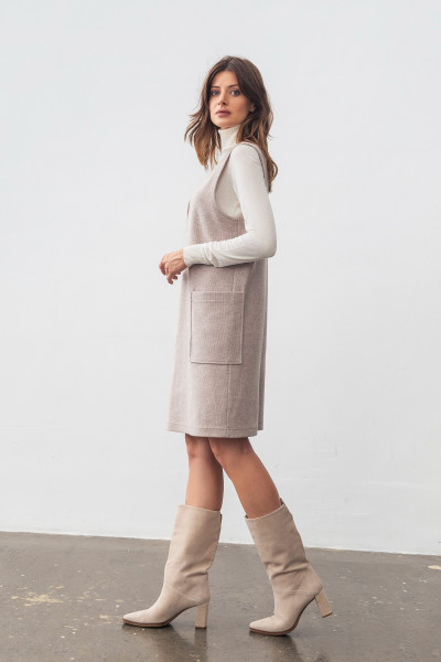 Сарафан з трикотажу бежевий Емелі Сарафан з трикотажу бежевий Емелі