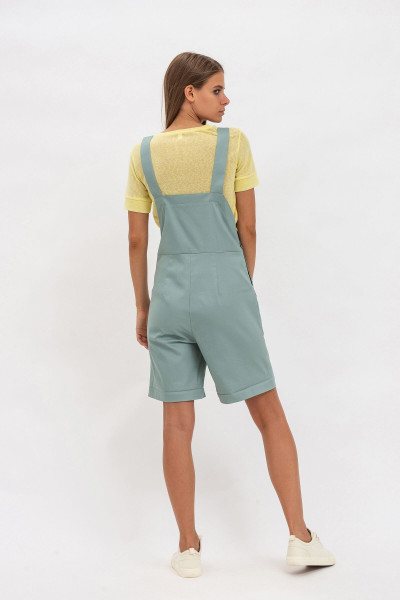 Жіночий комбінезон із шортами з котону м'ятного кольору Ларіта