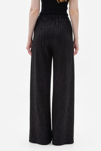 Чорні трикотажні брюки вільного крою Леврес