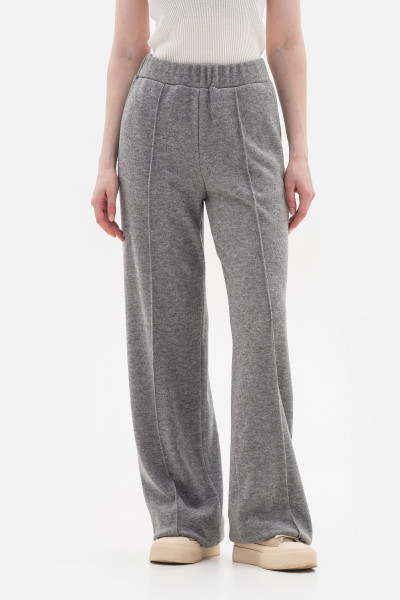 Брюки прямі трикотажні сірі Луріса