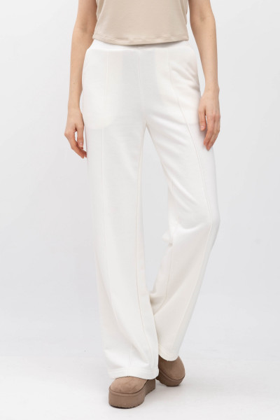 Базові трикотажні брюки молочного кольору Орсіна