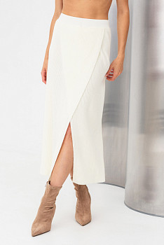 Молочна спідниця на запах  довжиною міді 24217001