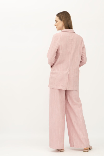 Лляний однобортний жакет рожевий Меларі 12