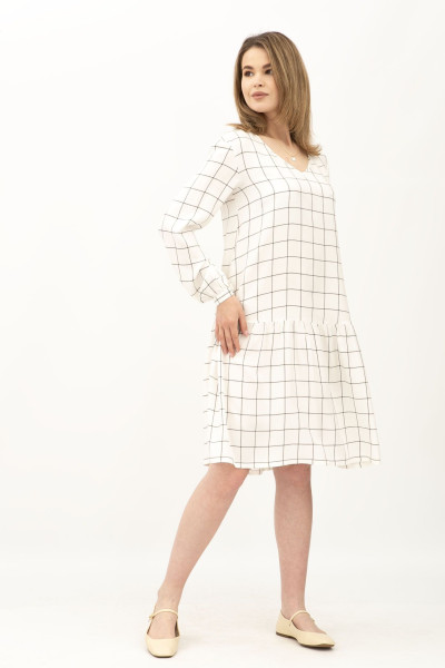 Біла сукня у клітинку з бавовни Ровада Біла сукня у клітинку з бавовни Ровада
