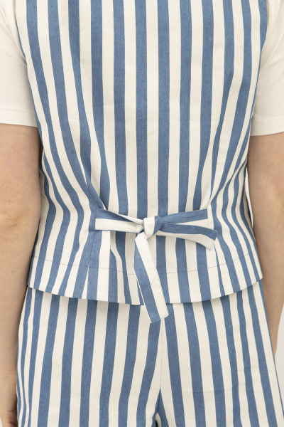 Жилет з бавовни з принтом смужка Мерхер 1