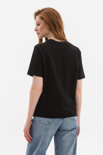 Трикотажна футболка чорного кольору Лаліса 15