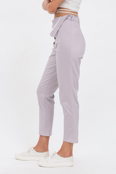 Сірі жіночі штани з високою посадкою з котону Роксен