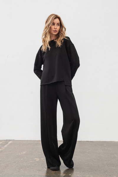 Світшот трикотажний чорний Терелі 02