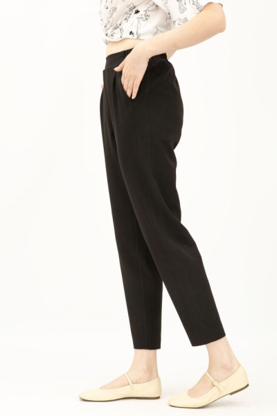 Вузькі штани чорного кольру з лампасами Тонус 05