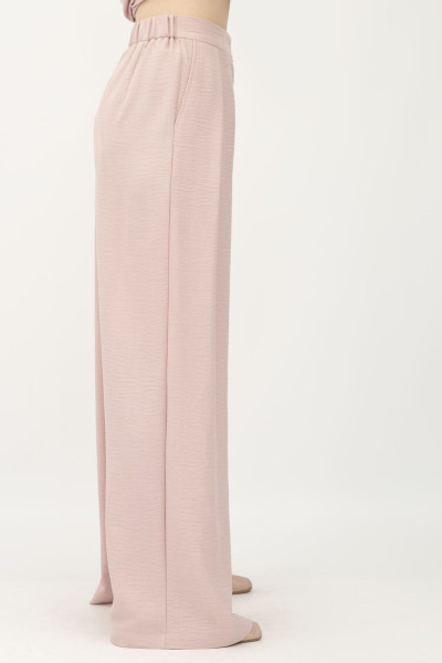 Лляний пудрорвий костюм блуза та брюки Блекі 01