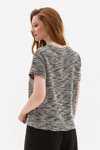 Футболка з трикотажу вільного силуету сірого кольору Майлен 22