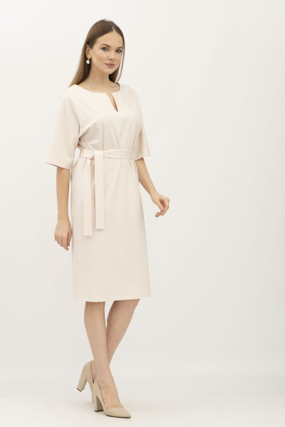 Сукня молочна з еластичної тканини прямого силуету Нурін Сукня молочна з еластичної тканини прямого силуету Нурін