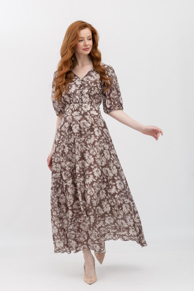 Шифонова сукня довжини максі з ніжним принтом квітів Маріне 11 Шифонова сукня довжини максі з ніжним принтом квітів Маріне 11