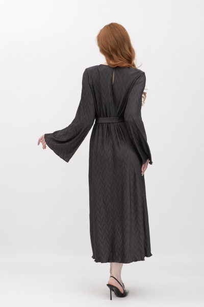 Шифонова сукня кольору графіт Сандал 01 Шифонова сукня кольору графіт Сандал 01